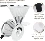 Portable Stainless Steel Pour Over Coffee Dripper