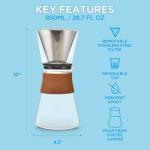 GROSCHE Amsterdam Glass Pour Over Coffee Maker