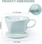 Ceramic Pour Over Coffee Dripper - Green
