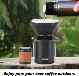 Portable Pour Over Coffee Maker with Collapsible Filter