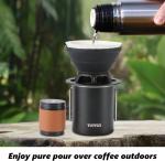 Portable Pour Over Coffee Maker with Collapsible Filter