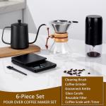 Pour Over Coffee Maker Set with Grinder