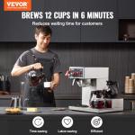 VEVOR 12-Cup Commercial Drip Coffee Maker