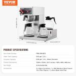 VEVOR 12-Cup Commercial Drip Coffee Maker