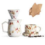 Pour Over Coffee Maker Set with Strawberry Cup