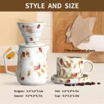 Pour Over Coffee Maker Set with Strawberry Cup