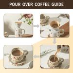 Pour Over Coffee Maker Set with Strawberry Cup