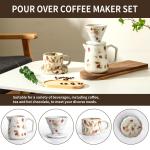 Pour Over Coffee Maker Set with Strawberry Cup