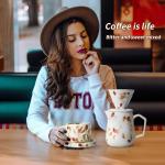 Pour Over Coffee Maker Set with Strawberry Cup