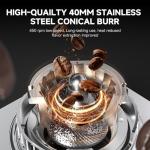 COFIBREWS Home Coffee Bean Burr Grinder 45 Settings