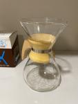 Vintage Chemex Pour Over Coffee Maker & Filters