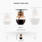 34Oz Pour Over Coffee Maker with Glass & Steel