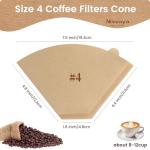 Niveaya Unbleached Coffee Filters - 200 Count