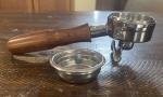 58mm Double Spout Portafilter with Wood Handle