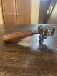 58mm Double Spout Portafilter with Wood Handle