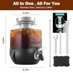 1 Gallon Cold Brew Coffee Maker with Steel Filter