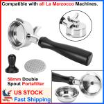 Removable 58mm Double Spout Portafilter for La Marzocco