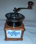 Blue and White Porcelain Hand Coffee Grinder