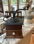 Vintage Hand Crank Cast Iron Coffee Grinder