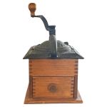 Vintage Cast Iron and Wood Coffee Grinder