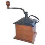 Vintage Cast Iron and Wood Coffee Grinder