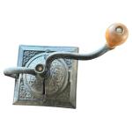 Vintage Cast Iron and Wood Coffee Grinder
