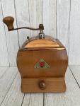 Vintage De Ve Wood and Copper Coffee Grinder