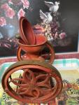 Vintage JOHN WRIGHT Cast Iron Coffee Grinder