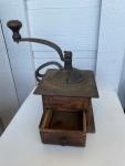 Vintage Cast Iron Wood Coffee Grinder