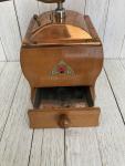 Vintage De Ve Wood and Copper Coffee Grinder