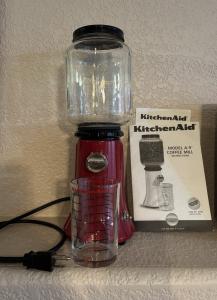 KitchenAid A-9 Red Coffee Grinder with Glass Measure