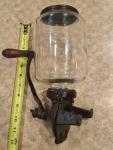 Vintage Cast Iron Wall Mount Coffee Grinder