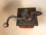 Vintage Oak and Cast Iron Coffee Grinder