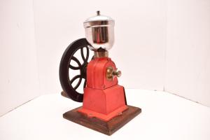 Vintage Red Manual Cast Iron Coffee Grinder