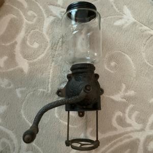 Vintage Cast Iron Coffee Grinder - c. 1905