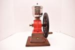 Vintage Red Manual Cast Iron Coffee Grinder