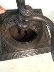 Vintage Oak and Cast Iron Coffee Grinder
