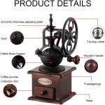 Vintage Handheld Wooden Coffee Grinder