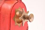 Vintage Red Manual Cast Iron Coffee Grinder