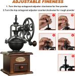 Vintage Handheld Wooden Coffee Grinder