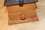 Manual Antique Wood Coffee Grinder with Hand Crank
