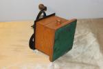 Manual Antique Wood Coffee Grinder with Hand Crank