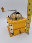 Vintage Swedish Floral Coffee Grinder in Yellow