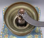 Hand Painted Blue Vintage Wood Coffee Grinder Mill