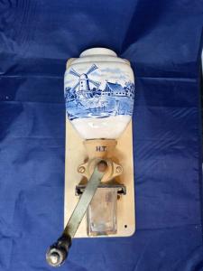 Vintage H.T. Herman Wall-Mounted Coffee Bean Grinder