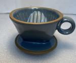 Blue Ceramic Pour Over Coffee Dripper with Holes