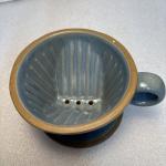 Blue Ceramic Pour Over Coffee Dripper with Holes
