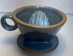 Blue Ceramic Pour Over Coffee Dripper with Holes