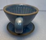 Blue Ceramic Pour Over Coffee Dripper with Holes