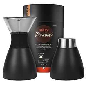 Asobu Black Pour Over Coffee Maker, 32 oz